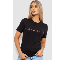 Футболка женская с принтом, цвет черный, 238R57379