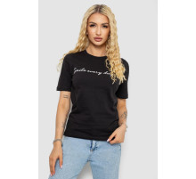 Футболка женская с принтом, цвет черный, 241R130