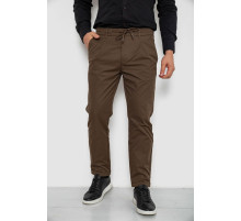 Брюки мужские классические однотонные, цвет коричневый, 157RU02-016