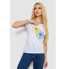 Футболка жіноча з принтом, колір білий, 244R2215