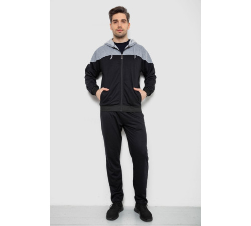 Спорт костюм мужской, цвет черно-серый, 244R988