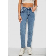 Джинси жіночі однотонні MOM, колір блакитний, 244R00896