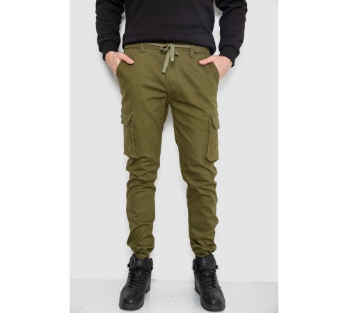 Штани чоловічі з кишенями, колір хакі, 243R8075