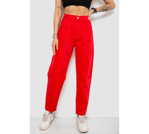Джинсы женские, цвет красный, 182R1621