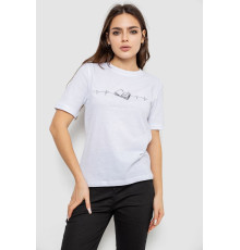 Жіноча футболка з принтом, колір білий, 241R1835