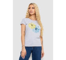 Футболка женская с принтом, цвет серый, 244R2215