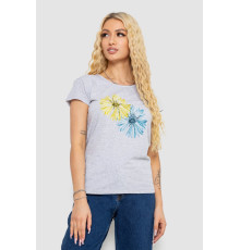 Футболка жіноча з принтом, колір сірий, 244R2215