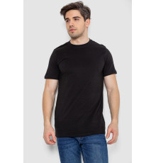 Футболка чоловіча базова білизняна, колір чорний, 244R121
