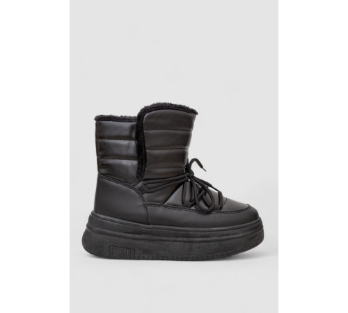 Дутики женские зимние на меху, цвет черный, 248RAM021