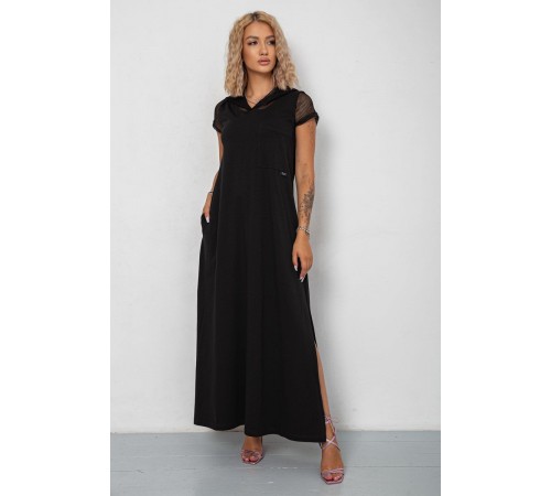 Сукня з капюшоном, колір чорний, 102R5261