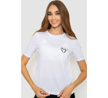 Футболка женская с принтом, цвет белый, 241R122