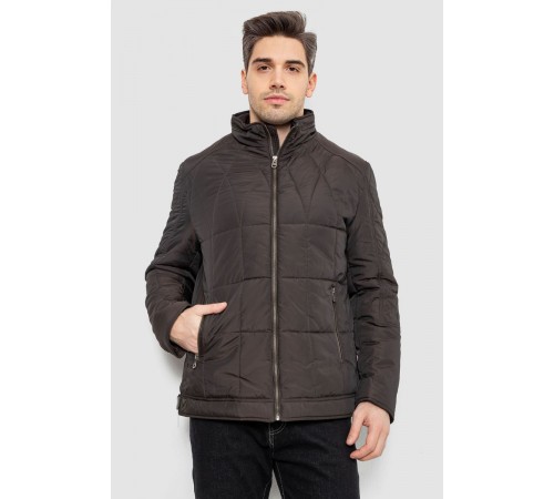 Куртка чоловіча демісезонна, колір темно-коричневий, 244RD114