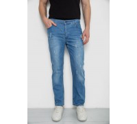 Джинсы мужские с потертостями, цвет голубой, 247R736