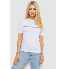 Жіноча футболка з принтом, колір білий, 241R130