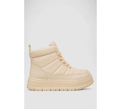 Ботинки женские зимние на меху, цвет бежевый, 248RMB15