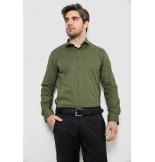 Сорочка чоловіча однотонна, колір хакі, 186R2013