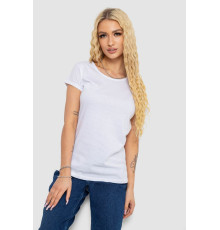 Футболка женская однотонная, цвет белый, 244R2206