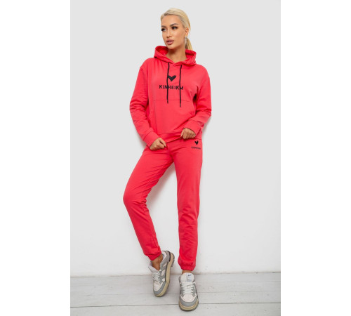 Спортивный костюм женский двухнитка, цвет коралловый, 214R1419-007