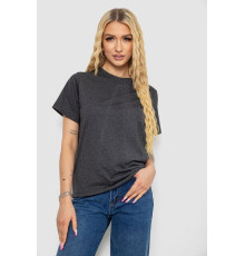 Футболка женская однотонная, цвет темно-серый, 238R111