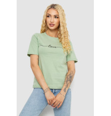 Футболка жіноча з принтом, оливковий колір, 241R133