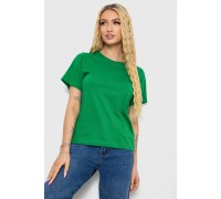 Футболка женская однотонная, цвет зеленый, 238R111