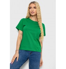 Футболка жіноча однотонна, колір зелений, 238R111