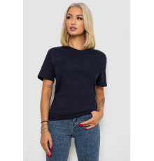 Футболка женская однотонная, цвет темно-синий, 238R112