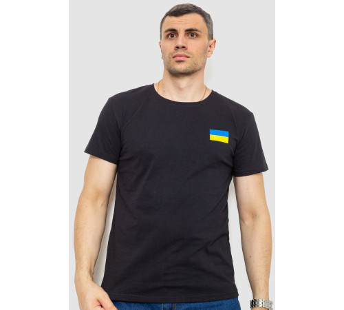 Футболка мужская патриотическая, цвет черный, 226R040