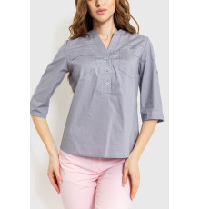 Блуза однотонна, колір світло-сірий, 230R96