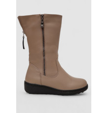 Сапоги женские зимние на меху, цвет бежевый, 243RY203