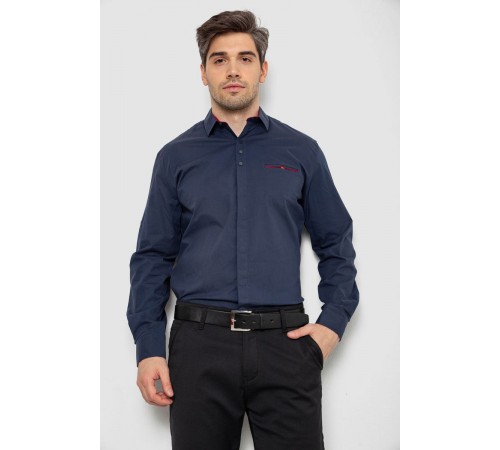 Сорочка чоловіча класична, колір темно-синій, 186R7114-5
