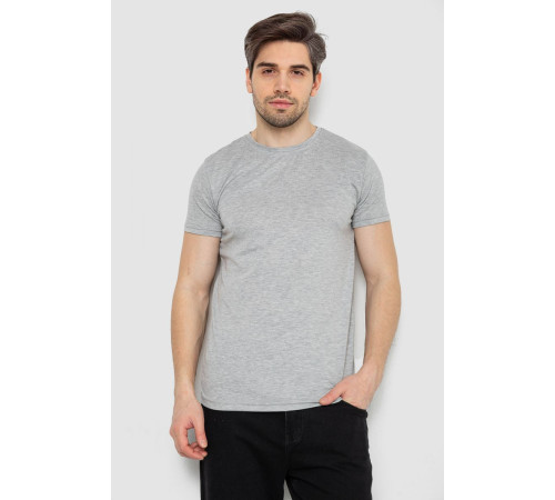 Футболка мужская однотонная базовая, цвет светло-серый, 244R2408