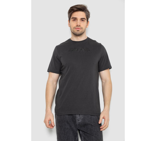 Футболка мужская с принтом, цвет темно-серый, 241R1902