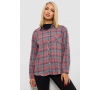 Сорочка жіноча в клітинку, колір пудровий, 244R1070-1