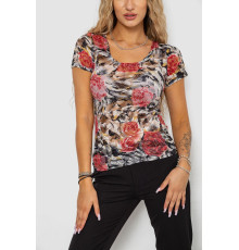 Футболка- жіноча сітка, колір бежево-рожевий, 186R628