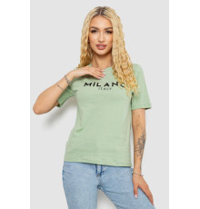Футболка жіноча з принтом, оливковий колір, 241R134