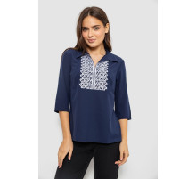 Блуза однотонная, цвет сине-белый, 230R70-1