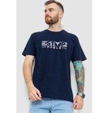 Футболка чоловіча батал, колір темно-синій, 208R014