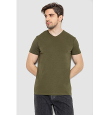 Футболка чоловіча однотонна базова, колір хакі, 244R2409