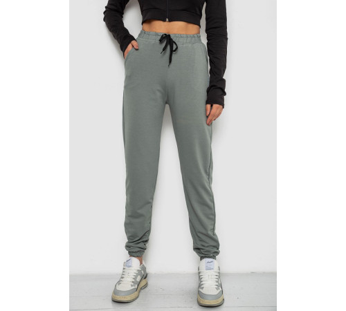 Спортивные штаны женские, цвет оливковый, 238R325