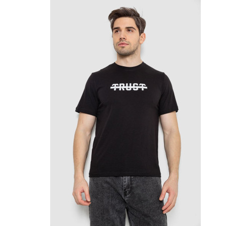 Футболка мужская с принтом, цвет черный, 241R1902