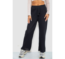 Штаны женские в рубчик, цвет черный, 238R57853