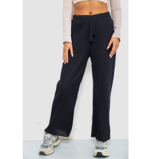 Штаны женские в рубчик, цвет черный, 238R57853