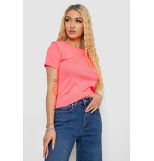 Футболка жіноча в рубчик, колір рожевий, 238R123-2