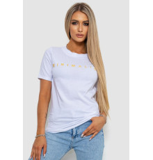 Жіноча футболка з принтом, колір білий, 238R57379