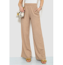 Брюки женские палаццо, цвет бежевый, 102R011-1