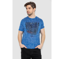 Футболка мужская с принтом, цвет синий, 244R6019