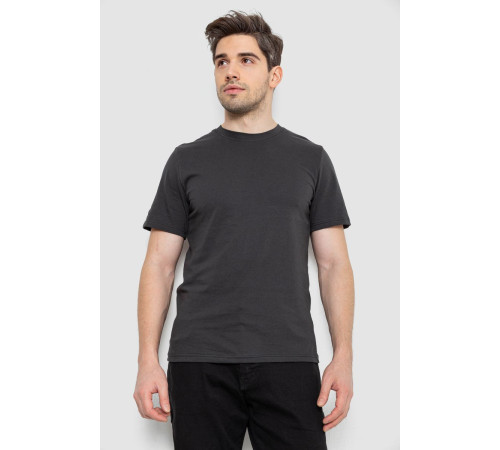 Футболка мужская с принтом, цвет темно-серый, 241R1907