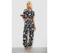 Костюм женский повседневный с принтом, цвет черный, 257R815