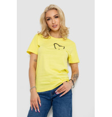 Футболка женская с принтом, цвет желтый, 238R557